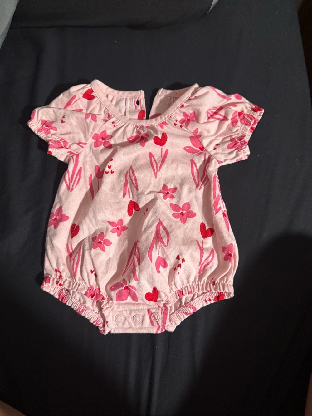 Carter's Pink Floral Newborn Romper